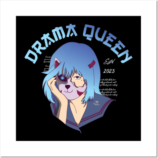 Drama Queen blue hair.. Posters and Art